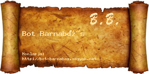 Bot Barnabás névjegykártya