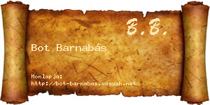 Bot Barnabás névjegykártya