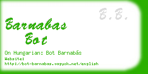 barnabas bot business card