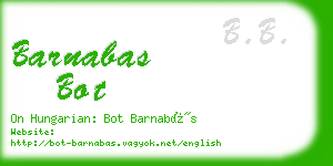 barnabas bot business card